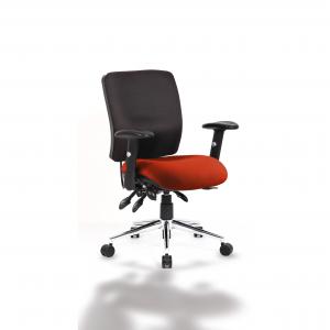 Chiro Medium Back With Height Adjustable Arms Bespoke Colour Seat