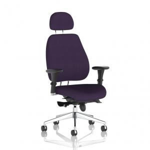 Chiro Plus With Headrest Bespoke Colour Back And Seat Tansy Purple