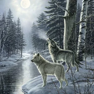 Cobble Hill Puzzle Wolves by Moonlight - Random Cut - 1000 pieces