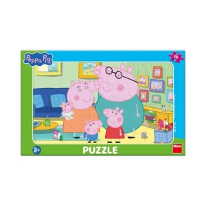 Dino Puzzle Peppa Pig In Living Room