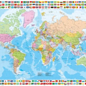 Educa Puzzle Political worldmap - 1500 pieces