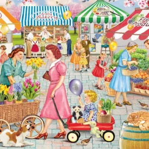 Grafika Puzzle Smallburg Spring Market - 1000 pieces