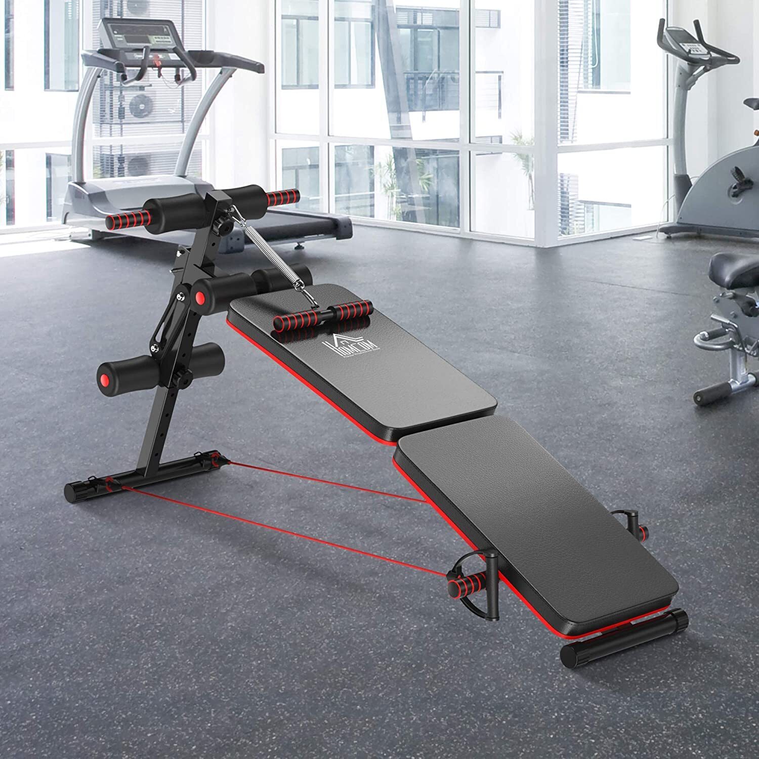 HOMCOM Foldable Sit Up Bench Foldable - Black