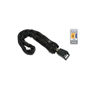 Hiplok Homie Chain Lock Silver Secure Black