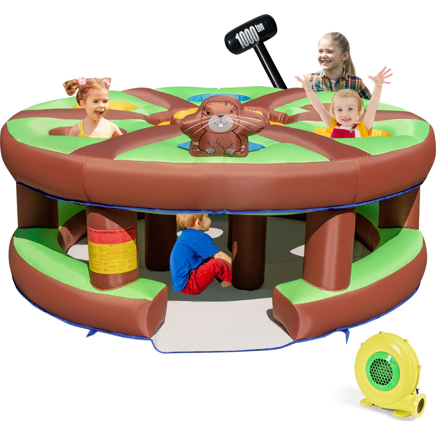 Inflatable Human Whack a Mole - Brown