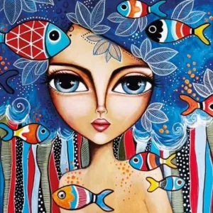 Magnolia Puzzle Lady with Fish - 1000 pieces