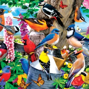 Master Pieces Puzzle Audubon - Spring Gathering - 1000 pieces