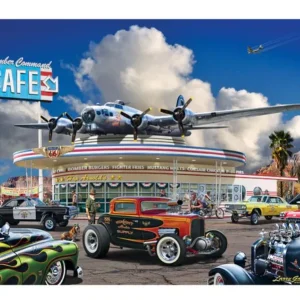 Master Pieces Puzzle Cruisin' Rt66 - Bomber Command Café - 1000 pieces