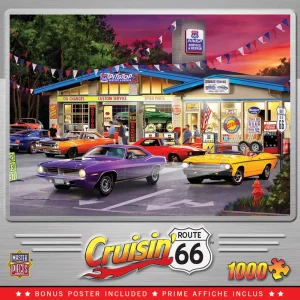 Master Pieces Puzzle Cruisin' Rt66 - Route 66 Pitstop - 1000 pieces