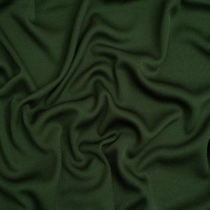 Minerva Core Range 2x2 Polyester Rib Stretch Knit Fabric Bottle Green