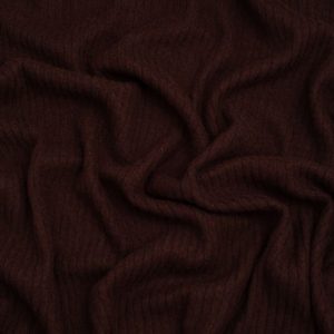 Minerva Core Range Brushed Texture Rib Stretch Knit Fabric Brown