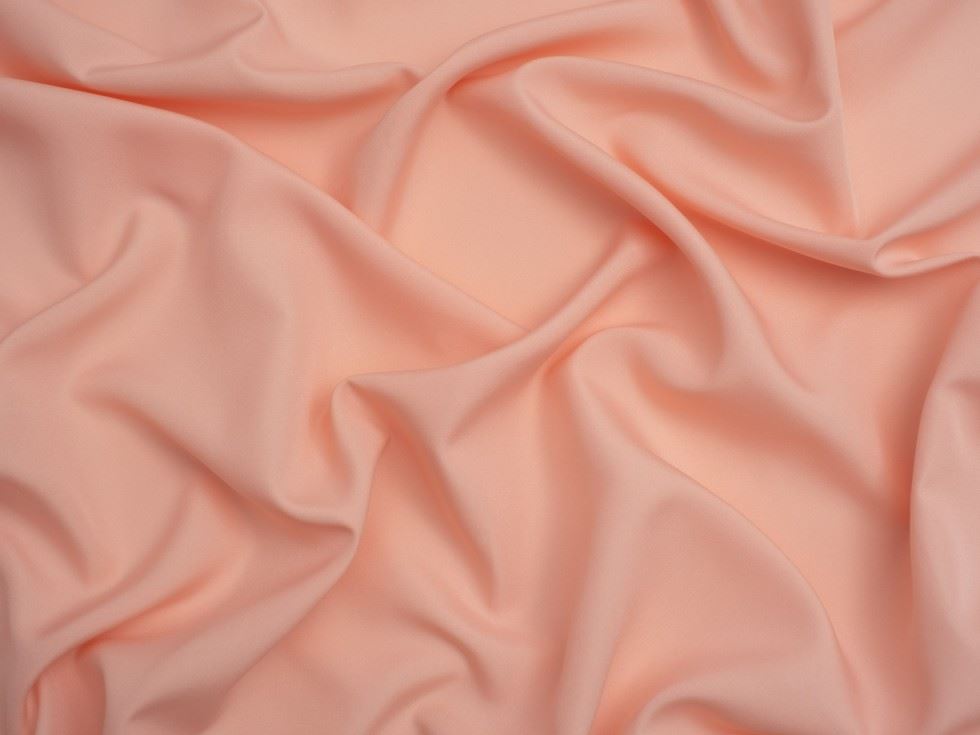 Minerva Core Range Soft Touch Crepe Fabric Pale Peach