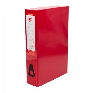 Office Box File Fcap Red Pack 5 332845