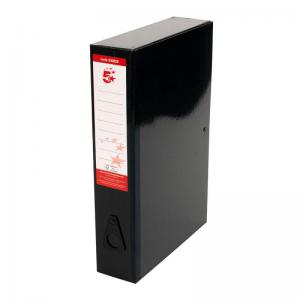 Office Box File Foolscap Black Pack 5 332829