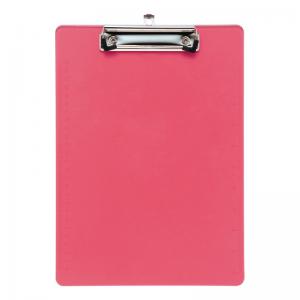 Office Clipboard Solid Plastic Durable with Rounded Corners A4 Pink