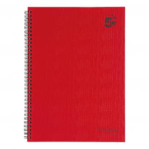 Office FSC Manuscript Wirebound Notebook 70gsm Ruled 160pp A4 Red Pack
