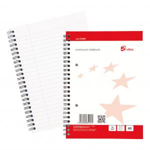 Office FSC Notebook Wirebound 70gsm Ruled with Margin Perf Punched 2