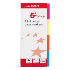 Office Index Flag Neon Four Colour Pack 5 938229