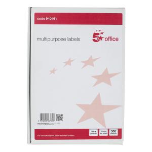 Office Multipurpose Labels Laser Copier and Inkjet 1 per Sheet