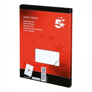 Office Multipurpose Labels Laser Copier and Inkjet 2 per Sheet