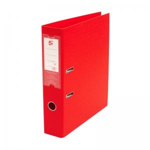 Office Premium Polypropylene Lever Arch File Fcap Red Pack 10 913209