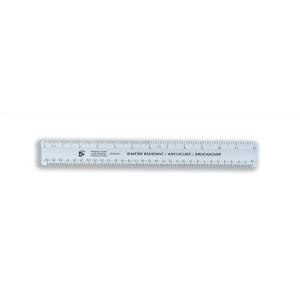 Office Ruler Plastic Shatter-resistant Metric and Imperial Markings