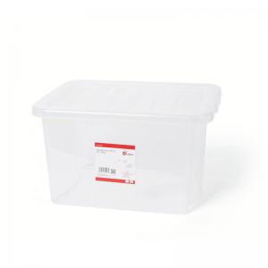 Office Storage Box Plastic with Lid Stackable 22 Litre Clear 930677