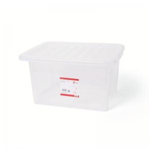 Office Storage Box Plastic with Lid Stackable 32 Litre Clear 930671