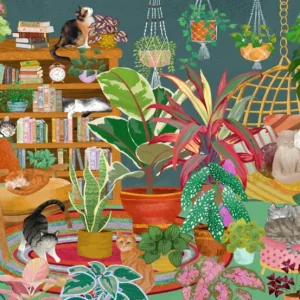 Pieces & Peace Puzzle Boho Cats