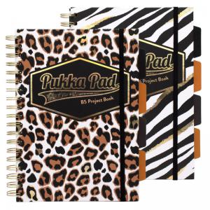 Pukka Pad Wild B5 Hardback Project Book 2 Assorted 9523AST-WLD