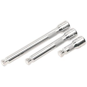 Sealey AK764 3 Piece 1/2" Drive Wobble / Rigid Extension Bar Set