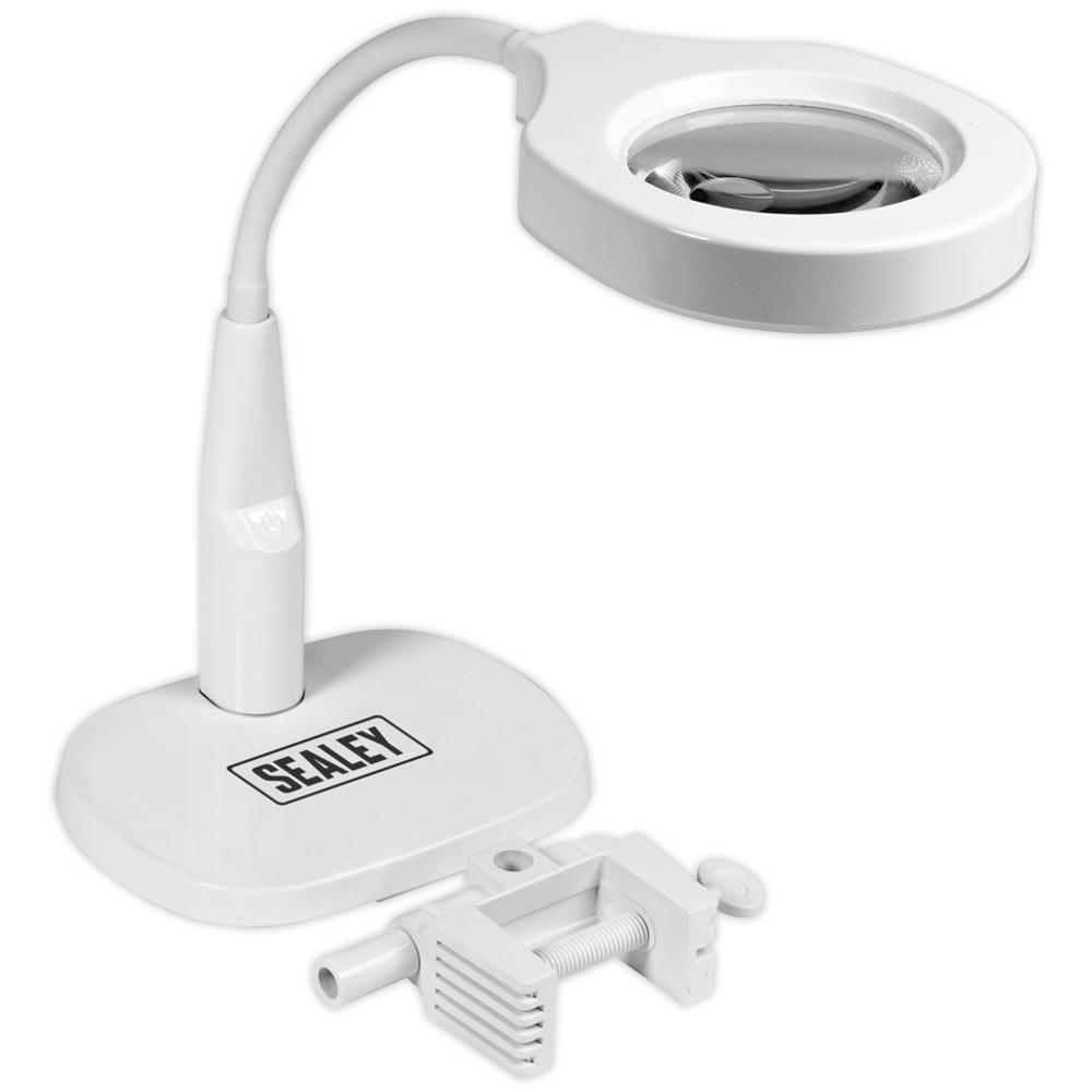 Sealey Dimmable Clamp On Magnifying LED Work Light