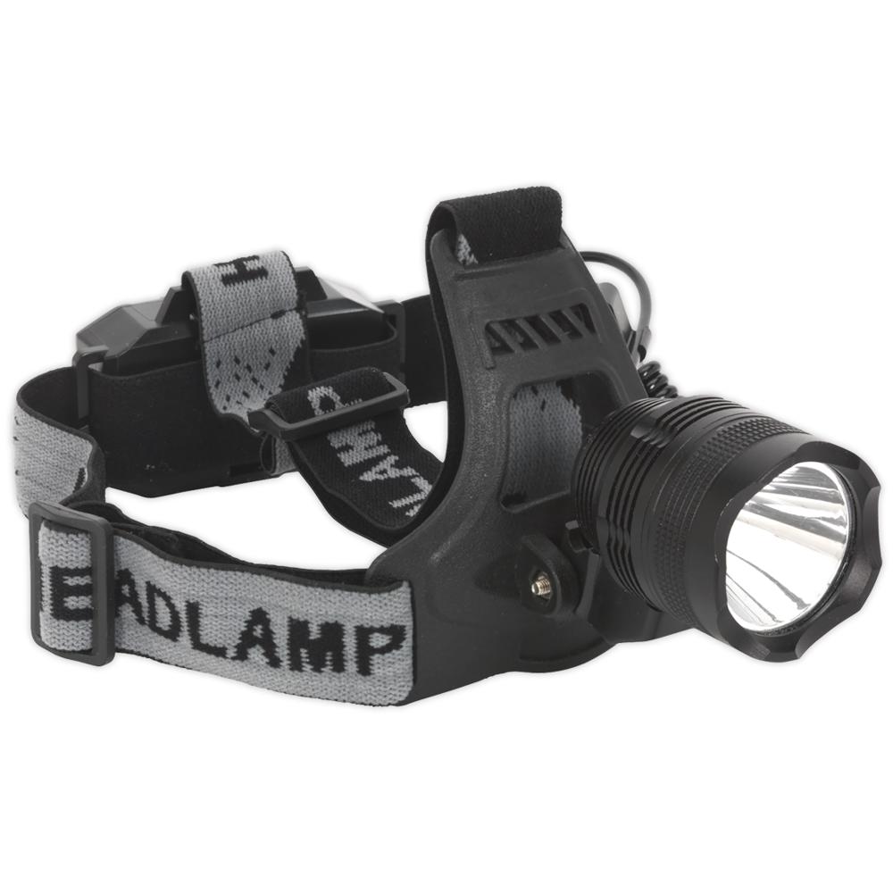 Sealey LED Rechargeable Head Torch Black