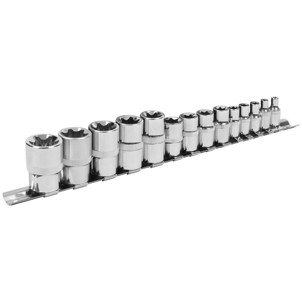 Siegen 14 Piece Combination Drive Torx Socket Set Combination