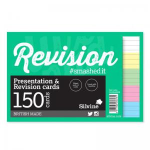 Silvine Revision and Presentation Cards Ruled 152x102mm Assorted
