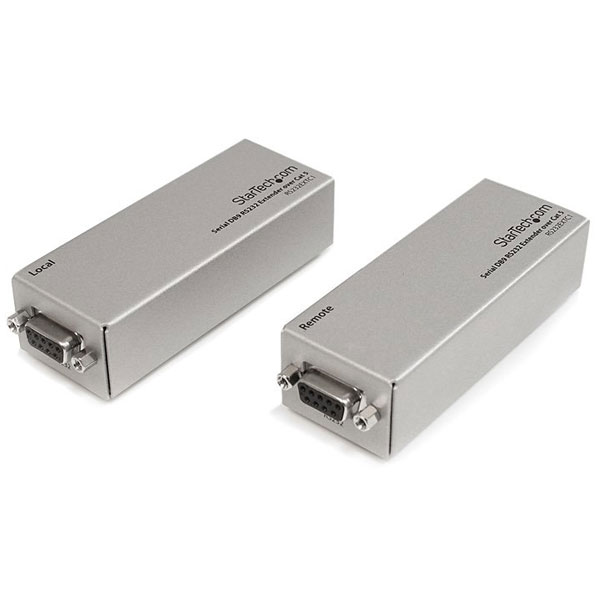 StarTech.com RS232EXTC1GB Serial DB9 RS232 Extender over Cat 5 - U...