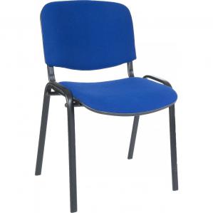 Teknik Office Conference Blue Fabric Stackable Fully Assembled Chair