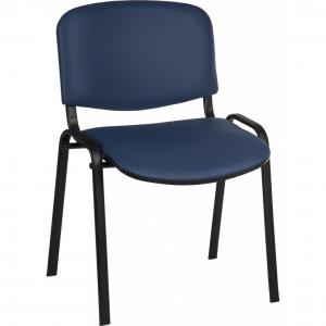 Teknik Office Conference Blue PU Fabric Stackable Fully Assembled