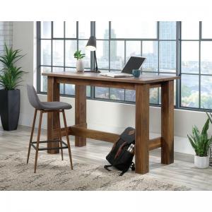 Teknik Office Counter Height Work Bench Grand Walnut Effect Finish