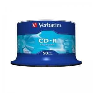 Verbatim CD-R Recordable Disk Write-once on Spindle 52x Speed 80min