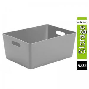 Wham Grey Rectangular Studio Basket 5.02 11.5 Litre - PACK 462