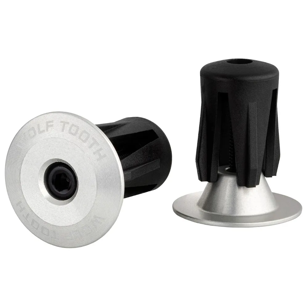 Wolf Tooth Alloy Bar End Plugs Silver