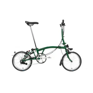 Brompton C-Line Explore Mid Bar Folding Bike 2022 Racing Green