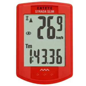 Cateye Strada Slim Cycling Computer Red