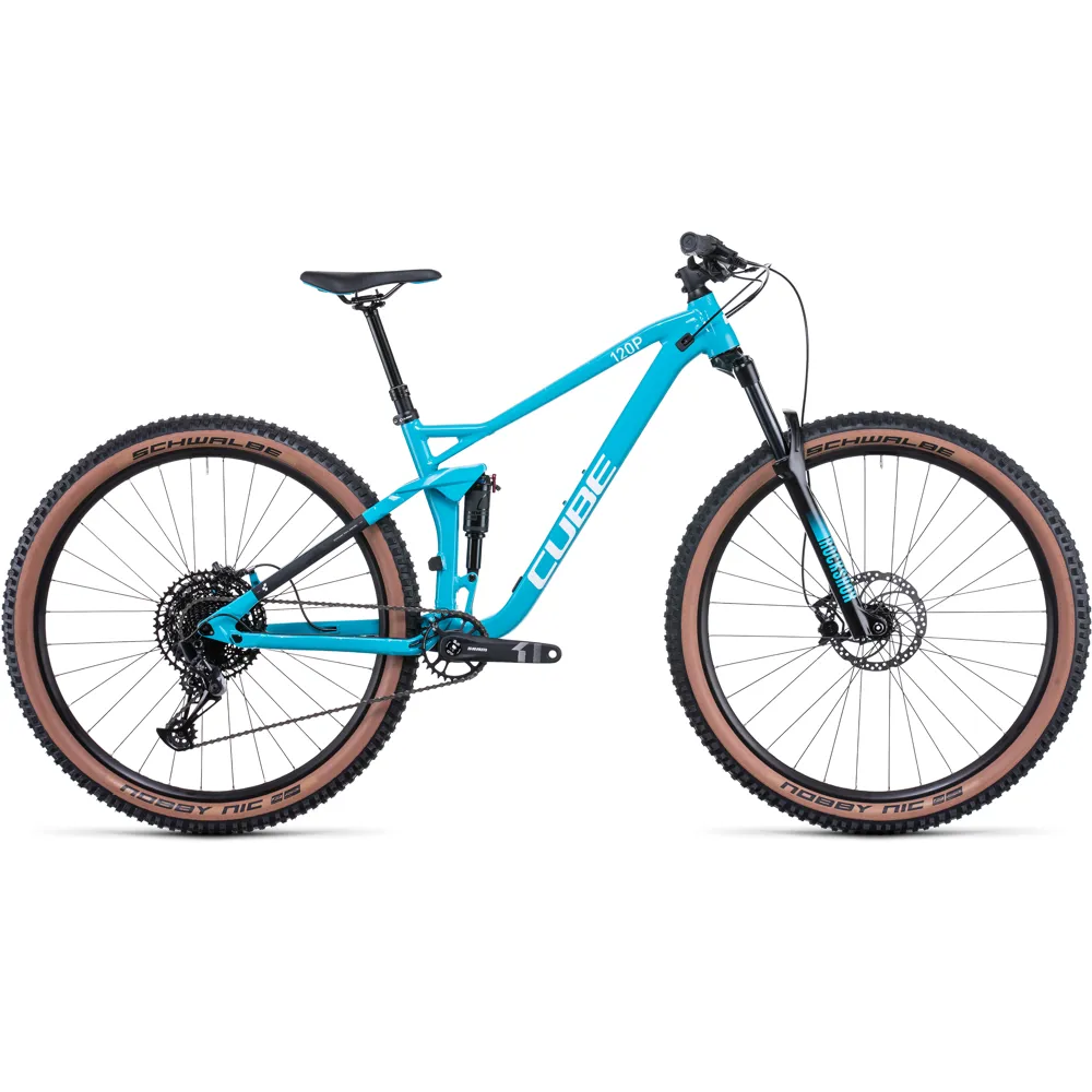 Cube Stereo 120 Pro Mountain Bike 2022 Blue/White
