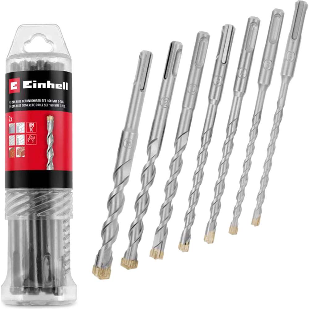 Einhell 7 Piece 160mm SDS Plus 4 Cutter Drill Bit Set