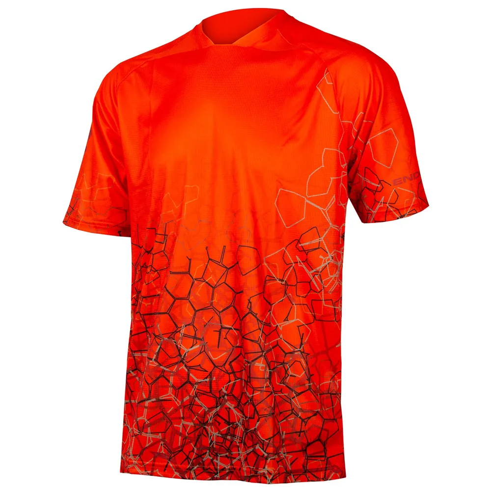 Endura SingleTrack Print SS Tech Tee LTD Paprika