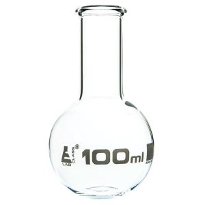 LabGlass Flat Bottom Boiling Flask Narrow Neck with Beaded Rim 100...