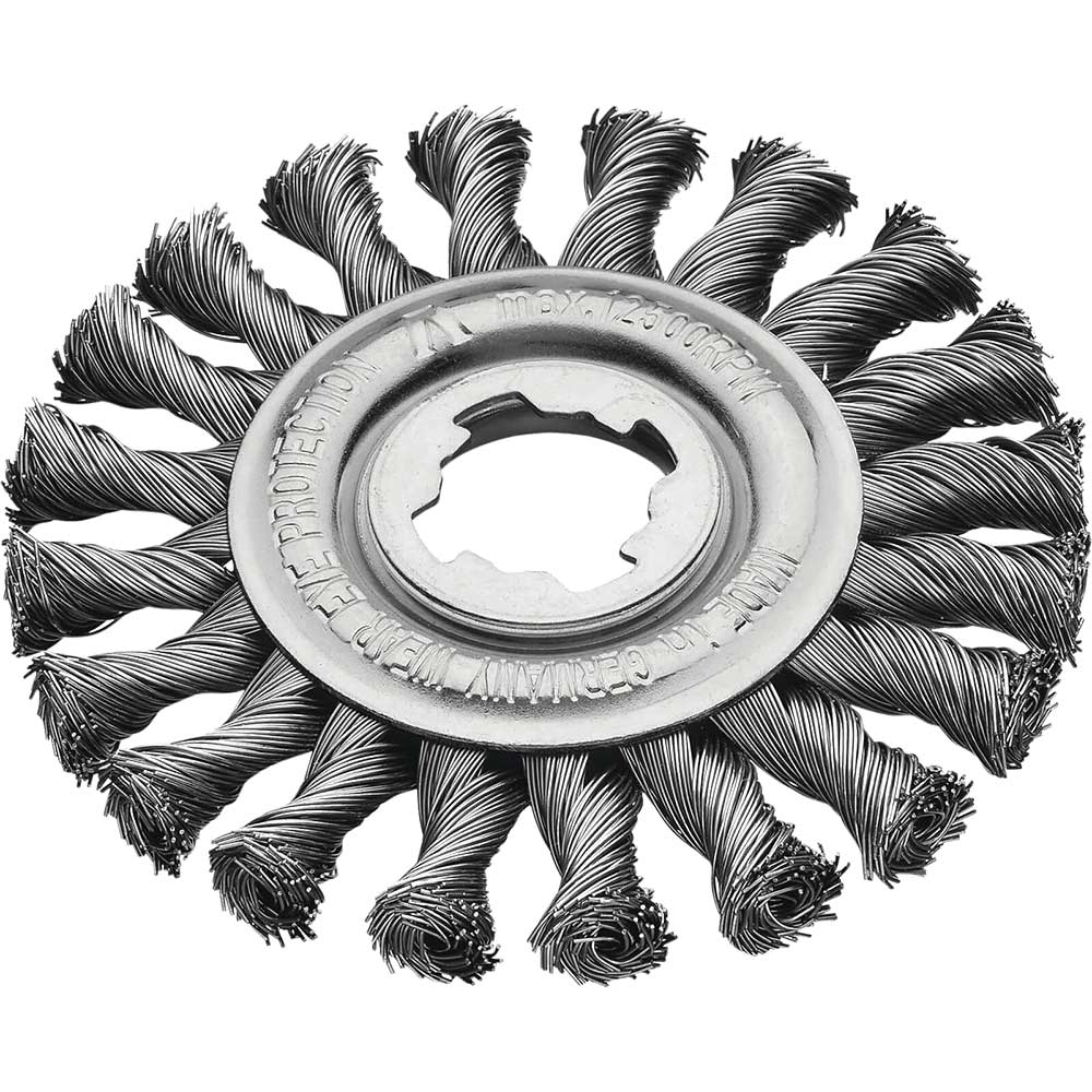 Lessmann X Lock Non Sparking Knotted Wire Wheel 125mm X-Lock
