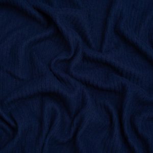 Minerva Core Range Brushed Texture Rib Stretch Knit Fabric Navy Blue